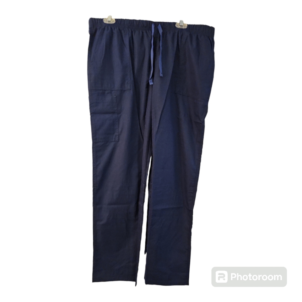NWT Butter-Soft Originals 7-pocket straight leg cargo scrub pants, Navy, XL
